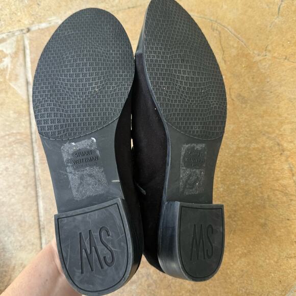 Stuart Weitzman black white retro plaid laceup suede loafers size 10 academia - Picture 6 of 6